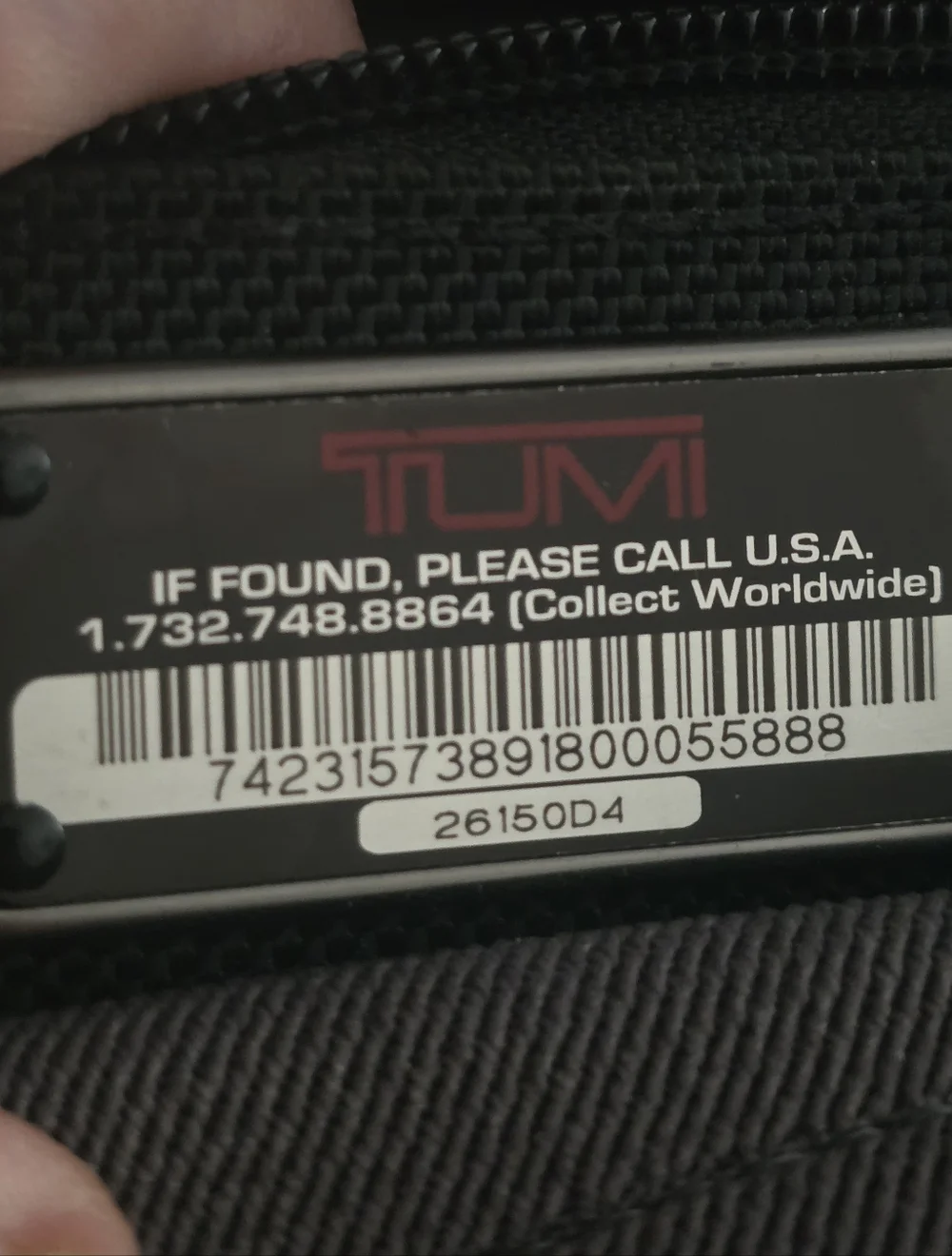TUMI Men's Business & Travel Black Breifcase -26150D4.